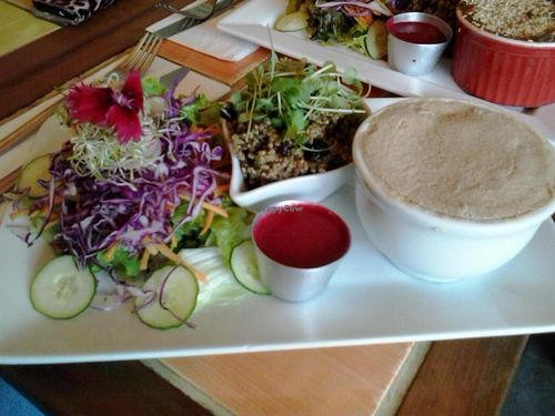 Quinoa, salad and pumpkin 'empadão' (a kind of salt pite) at Org Bistro in Rio De Janeiro