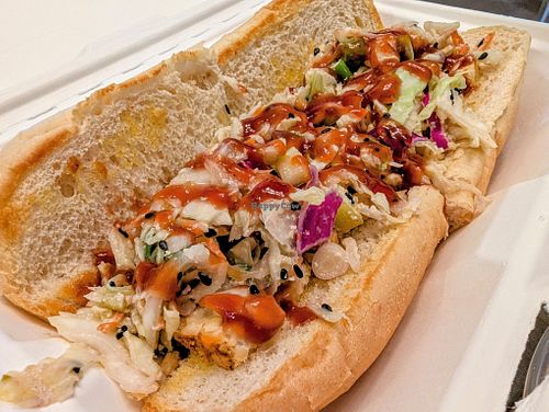 Vegan Smoked Tempeh Sandwich at BBQ4Life in Boise