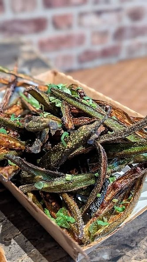 Okra fries at Urban Tadka in Worthing