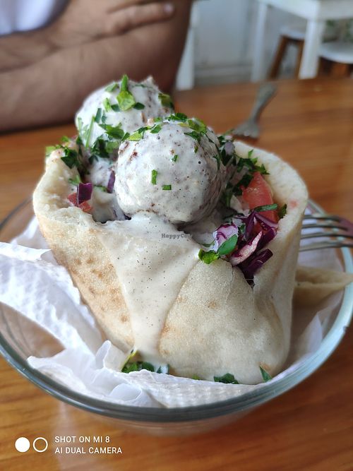 Pita Falafel  #Veganuary at Falafel Nessya in Playa Del Carmen