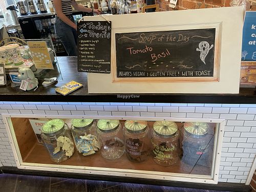 Delicious vegan soup  at The Gallery - Coffee House & Bistro in Charlottetown
