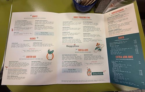 Menu at Snooze, an A.M. Eatery in Dunwoody