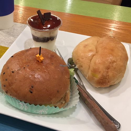 hamburger, tiramisu and melon cream bread at The Bread Blue - Nogosan in Seoul