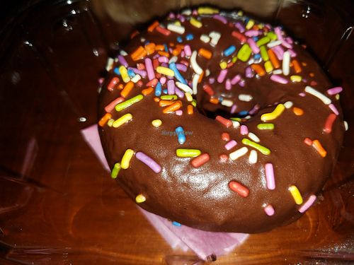 Chocolate donut with sprinkles at Karma Baker in Westlake Village
