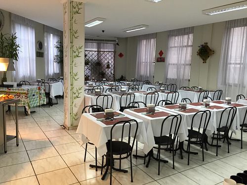 Restaurant´s lounge at Panda Vegan Restaurant in Sao Paulo