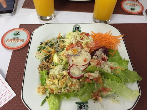 Some of the salad´s options. at Panda Vegan Restaurant in Sao Paulo