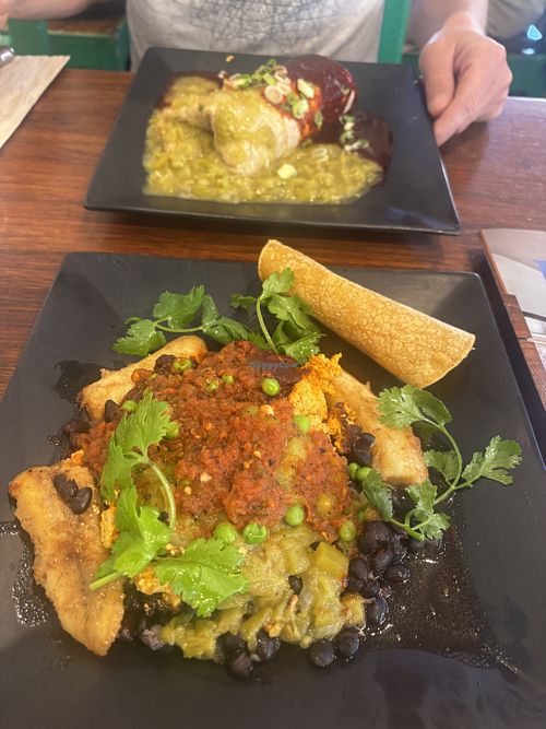   at Cafe Pasqual's in Santa Fe