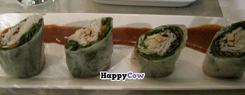 Spring Rolls with peanut sauce at Chuch Bistro in Montreal