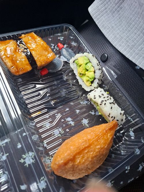 Tofu sushi, inari and avocado roll at The Sushi House in Hamilton