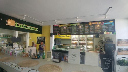 Menu area at La Cuisine in Cozumel