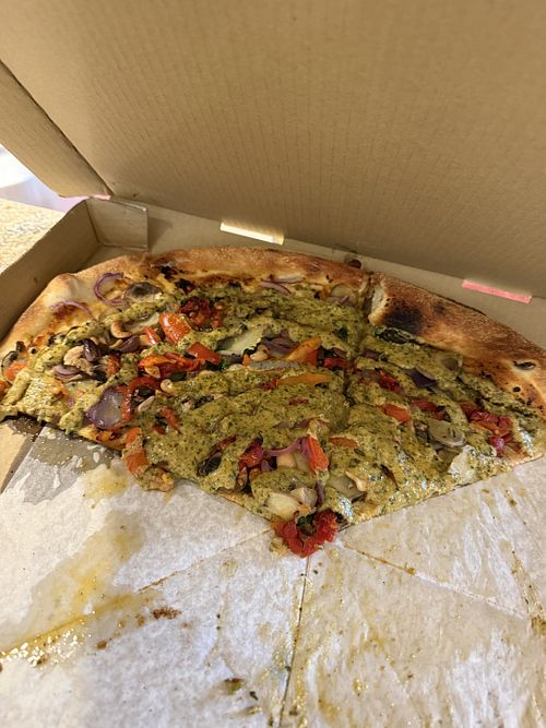 Forgot the photo until after we served most of it     at Vic's Pizzeria in Olympia