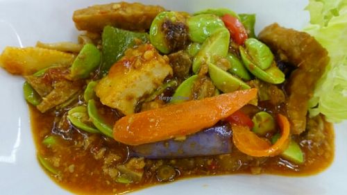 sambal petai with tempeh at Onn Vegetarian 安顺素食 in Central Singapore