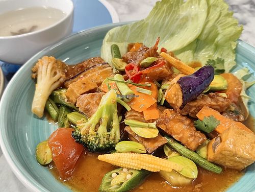 Spicy petai with Tempeh at Onn Vegetarian 安顺素食 in Central Singapore