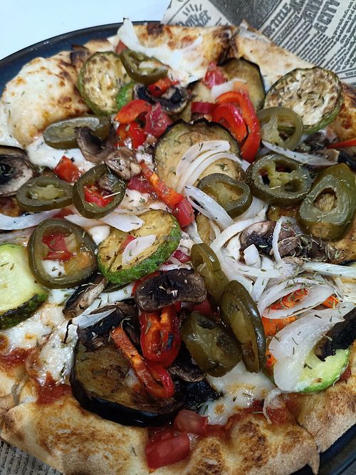 Vegetarian pizza at BAGUETTO MASSIRA in Marrakech