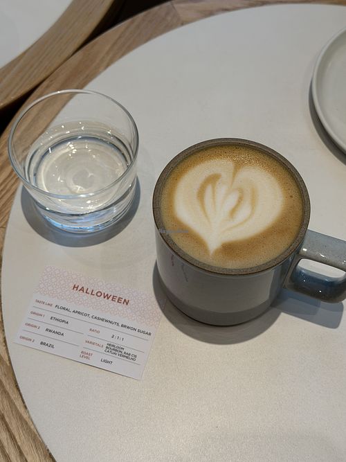 Latte with plant milk  at Woodberry Coffee - Futakotamagawa  in Tokyo