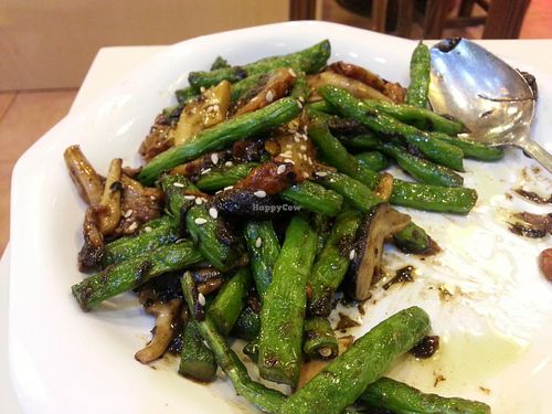 bbq pork with green beans at Veggie Family 素食一家 in Kowloon