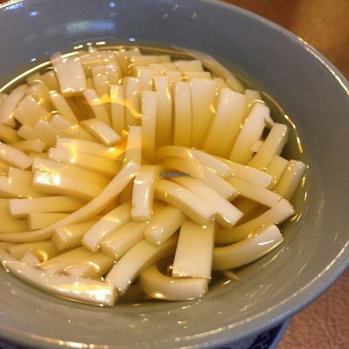 Tofu in spicy ginger sweet soup (dessert) at Veggie Family 素食一家 in Kowloon