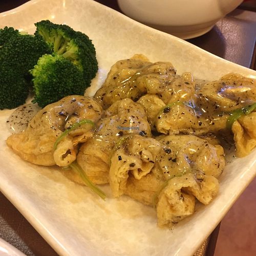 Veggie Bag with Black Truffle Sauce at Veggie Family 素食一家 in Kowloon