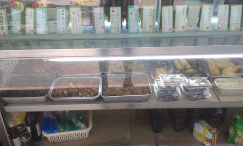 Counter at Yuet Wu Vegetarian in New Territories