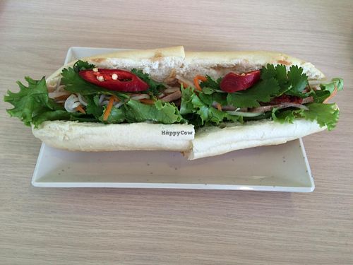 They also have an array of sandwiches to choose from.  Pictured here is their Vietnamese Sub which is packed with flavor. at Clover 8 in East Singapore