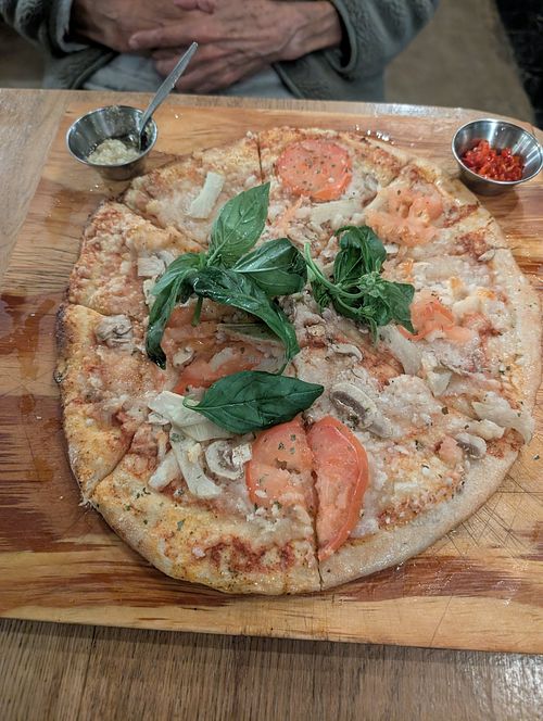 Vegan margherita at Lucy Blu in Greyton