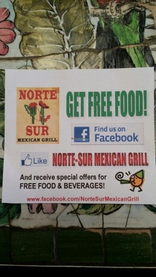 Facebook 'Free Food' Offer at Norte Sur in Ventura