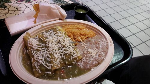 Green enchiladas at Norte Sur in Ventura