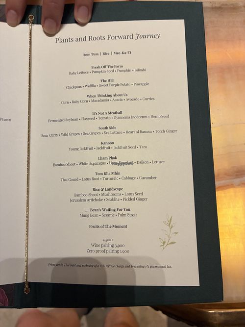 Full tasting menu  at Sra Bua in Bangkok