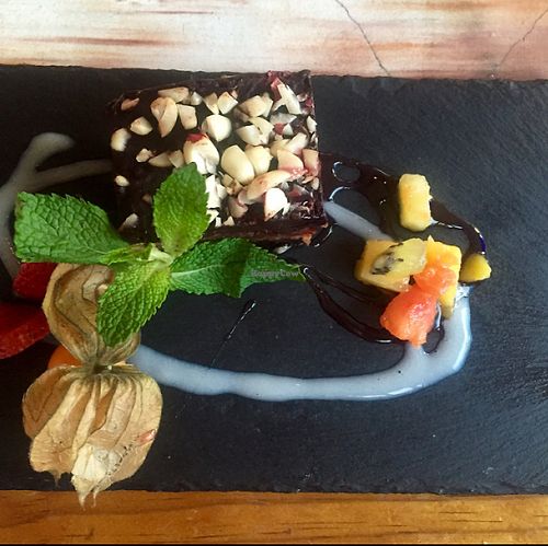 raw snickers bar  at Yemanja Woodfired Grill in Oranjestad