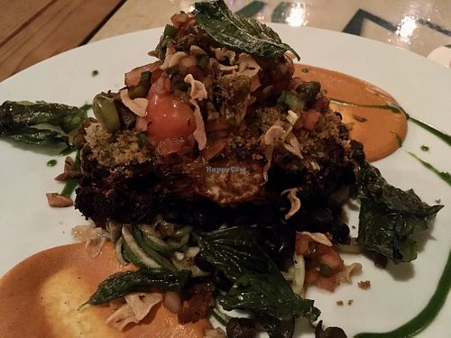 Herb Crusted Cauliflower Steak at Yemanja Woodfired Grill in Oranjestad
