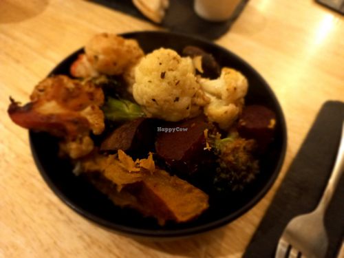 Side of roasted vegetables at Eat.Co in Koh Phangan