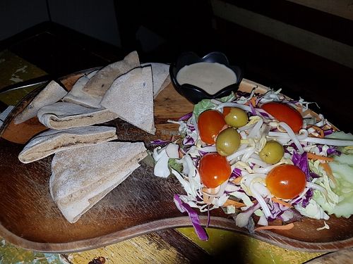 Pita and salad  at Eat.Co in Koh Phangan