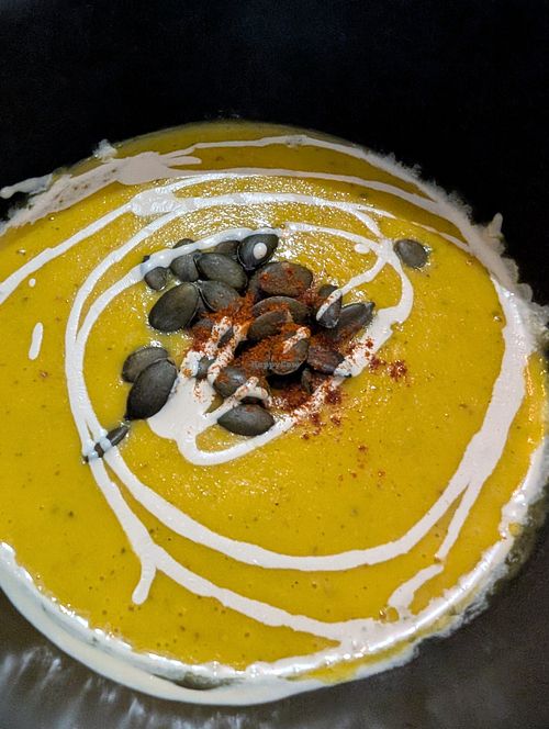 Pumpkin and cauliflower soup at Eat.Co in Koh Phangan