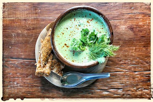 raw cucumber soup at Eat.Co in Koh Phangan