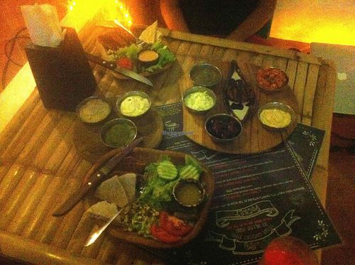 Various dips and bread at Eat.Co in Koh Phangan