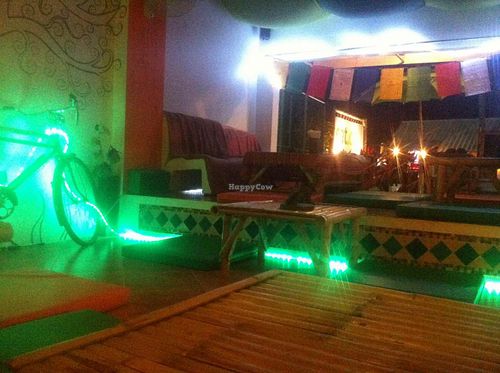 Chill sitting and dining area at Eat.Co in Koh Phangan