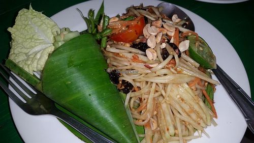 Papaya salad at Eat.Co in Koh Phangan