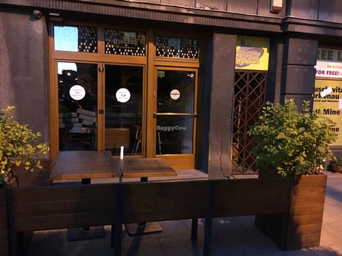 outside at night  at Miazsz in Krakow