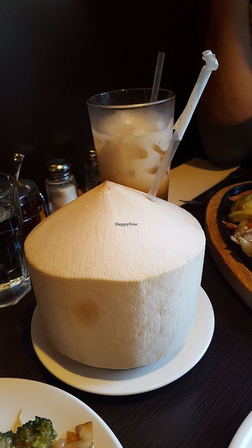 Fresh coconut! at Indochine Vegan in San Francisco
