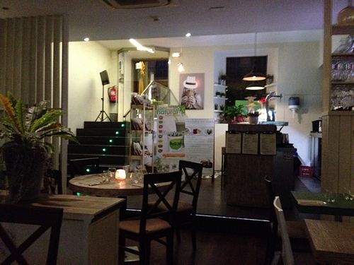 Inside  at Happy Day Vegetariano in Barcelona