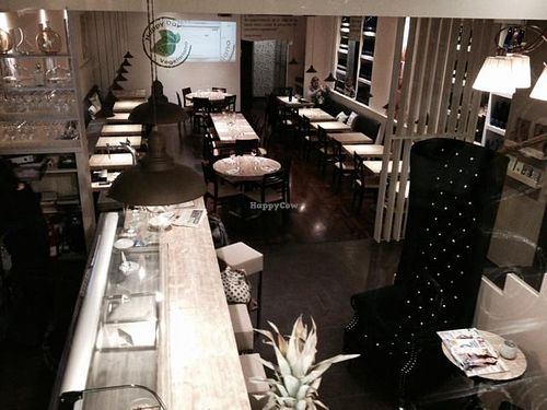 inside at Happy Day Vegetariano in Barcelona