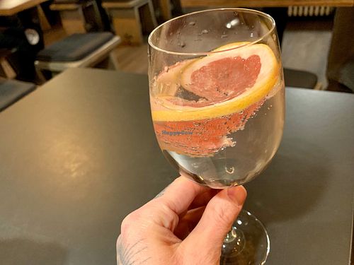 sparkling water at Cat Tuong in Berlin