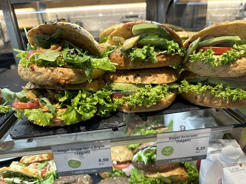 vegan bagels  at Coffee Fellows in Nuremberg