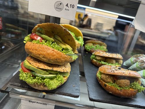 vegan bagel  at Coffee Fellows in Nuremberg