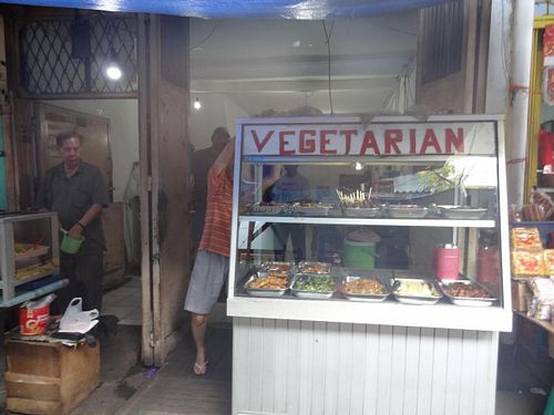 The front of the restaurant. at Vegetarian Restaurant in Jakarta