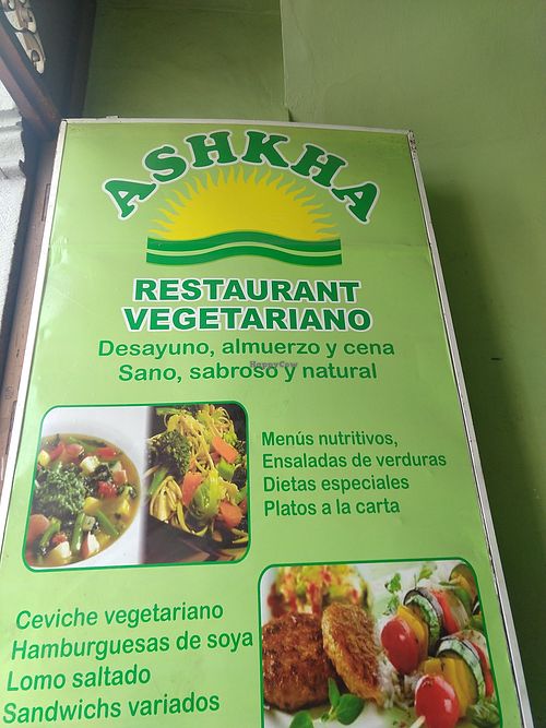 Sign in doorway at Ashkha in Arequipa