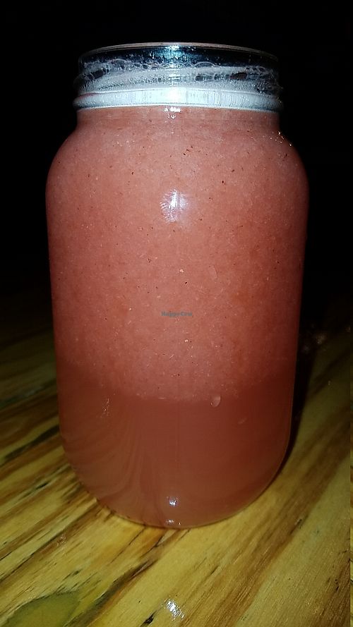 Mandarin juice at Veg Station in Medellin