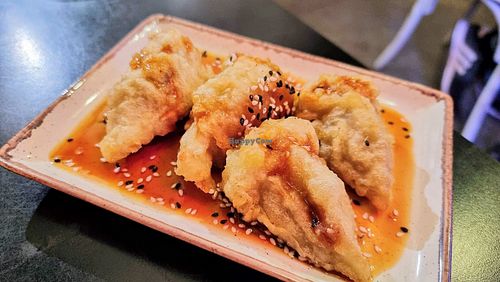 Deep fried tempura dumplings at Green Roll - Ahad Ha'Am St in Tel Aviv