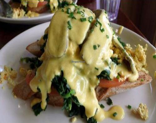 Vegan Benedict  at M Cafe in Los Angeles