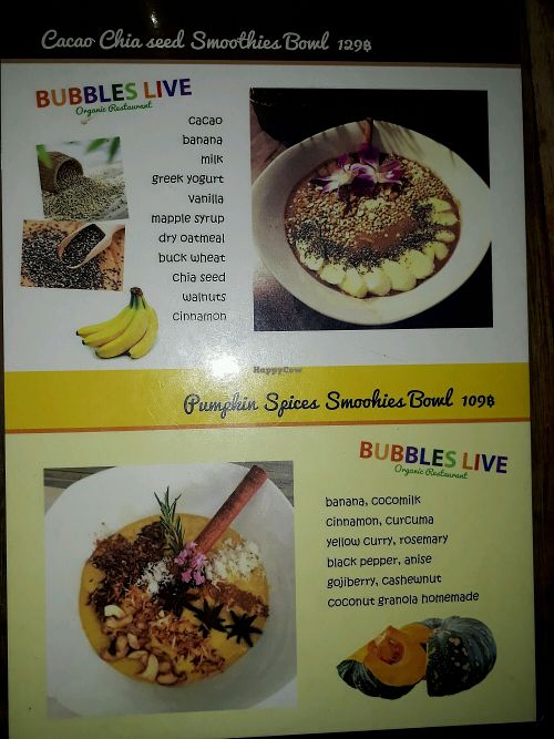 Smoothie Bowls at Bubbles Live in Chiang Mai
